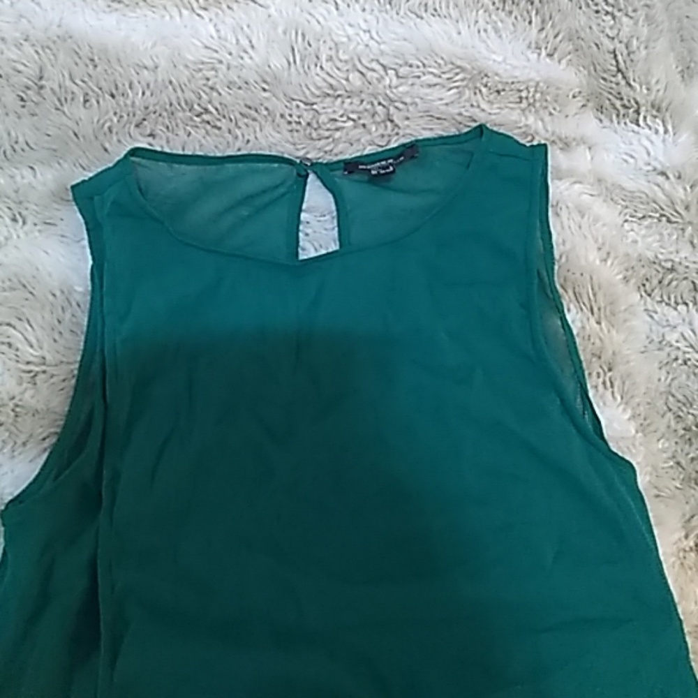 Kelly green asymetrical tank sz small
